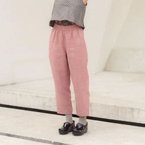 BEATON LINEN bobbi pants in “dusty rose”